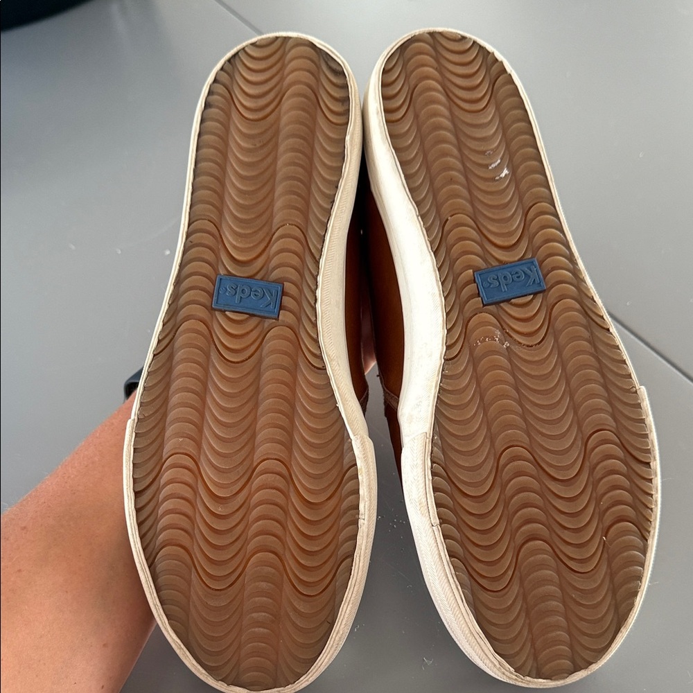 Brown Leather Slip-On Keds Size 8.5 - Picture 6 of 6